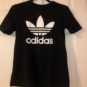 Women’s Black Adidas Trefoil Tee Shirt